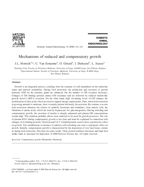 (PDF) Mechanisms of reduced and compensatory growth