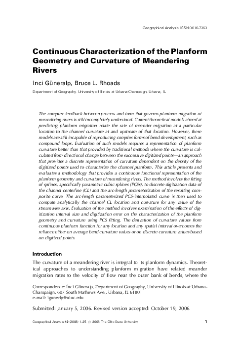 (PDF) Continuous Characterization of the Planform Geometry and ...