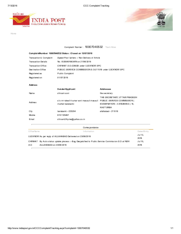 registered post tracking