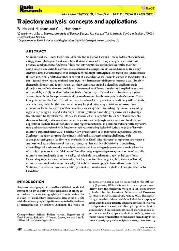 (PDF) Trajectory analysis: concepts and applications