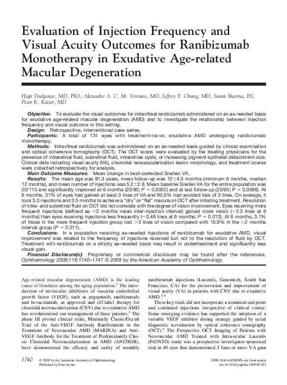 (PDF) Evaluation of Injection Frequency and Visual Acuity Outcomes for ...