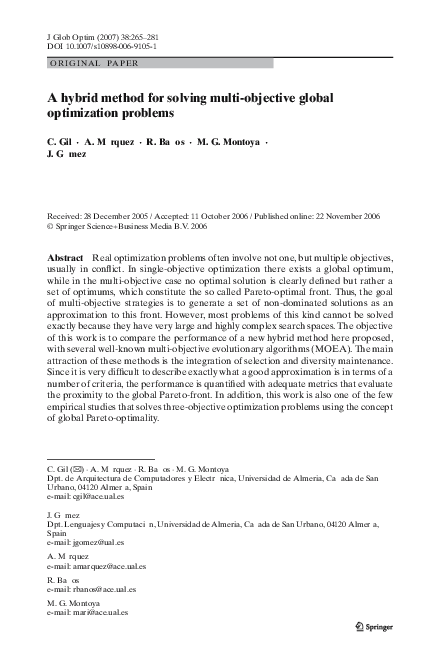 (PDF) Hybrid Method for Multi-Objective Optimization