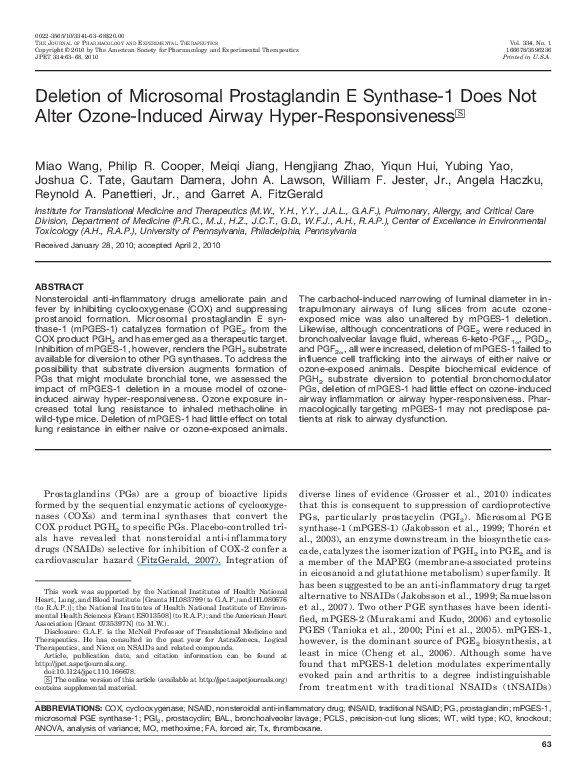 (PDF) Deletion of microsomal prostaglandin E synthase-1 augments ...