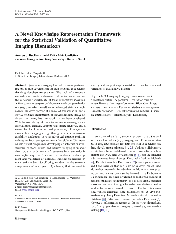 (PDF) A Novel Knowledge Representation Framework for the Statistical ...