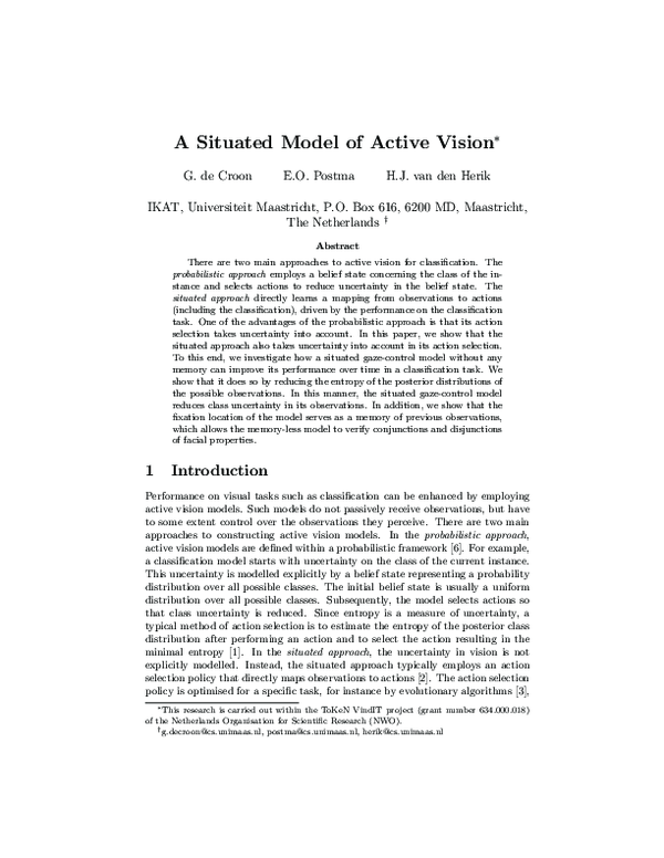 (PDF) A Situated Model of Active Vision