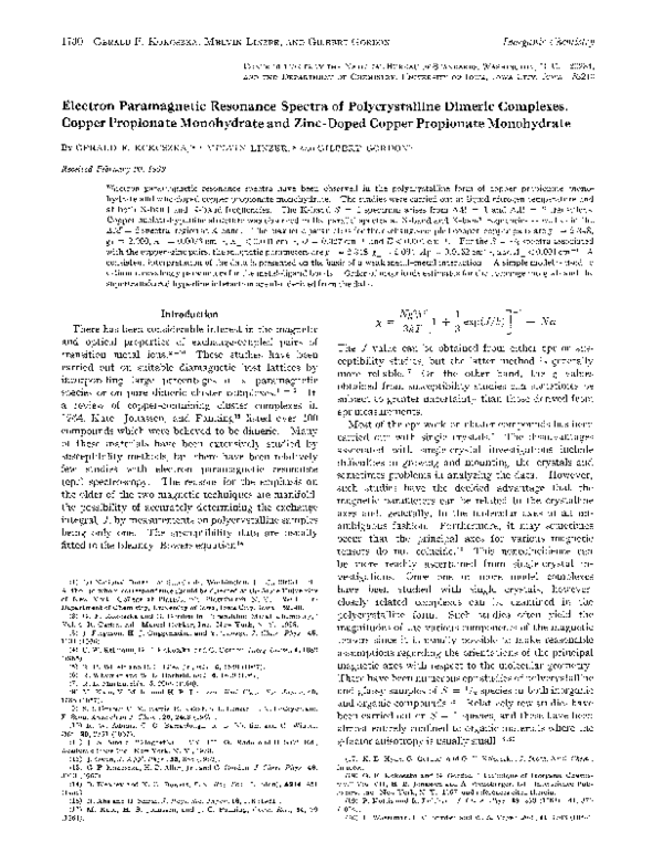 (PDF) Electron paramagnetic resonance spectra of polycrystalline ...