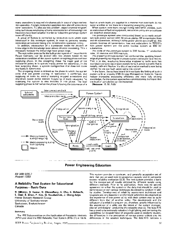 (PDF) A reliability test system for educational purposes-basic results