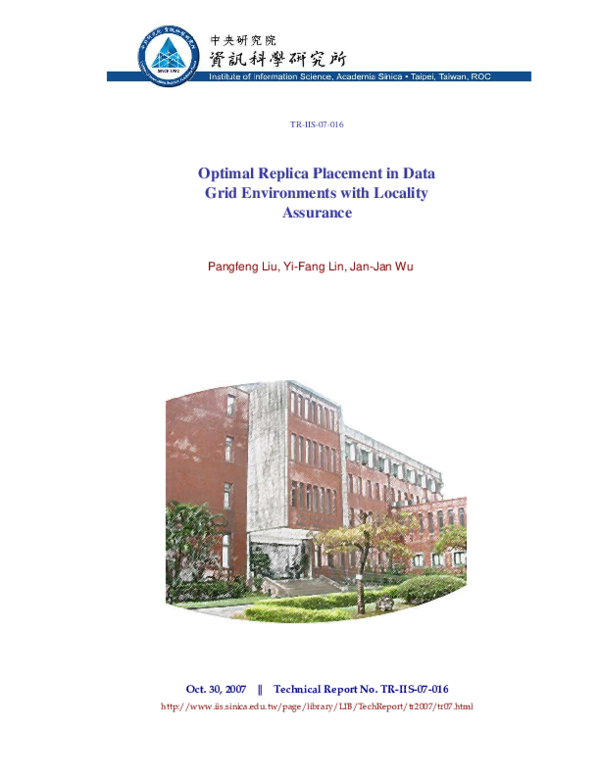 (PDF) Optimal Placement of Replicas in Data Grid Environments with ...