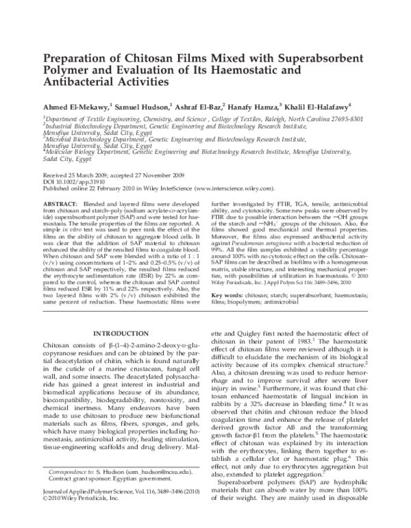 (PDF) Preparation of chitosan films mixed with superabsorbent polymer ...