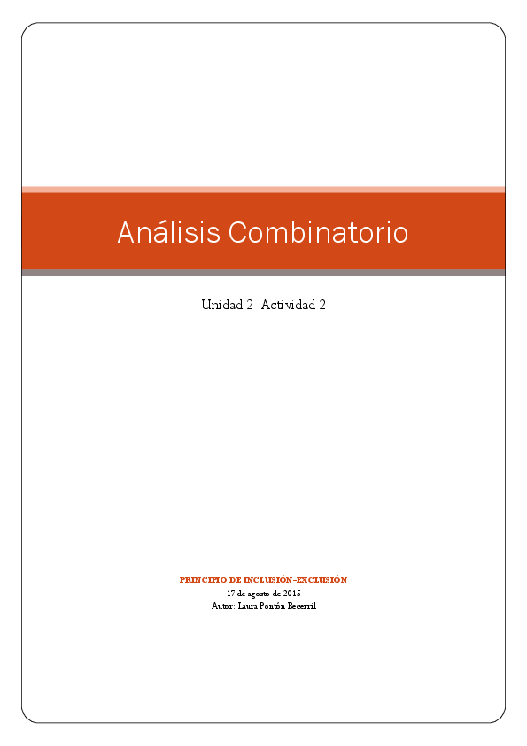 (PDF) Principio de Inclusión-Exclusión