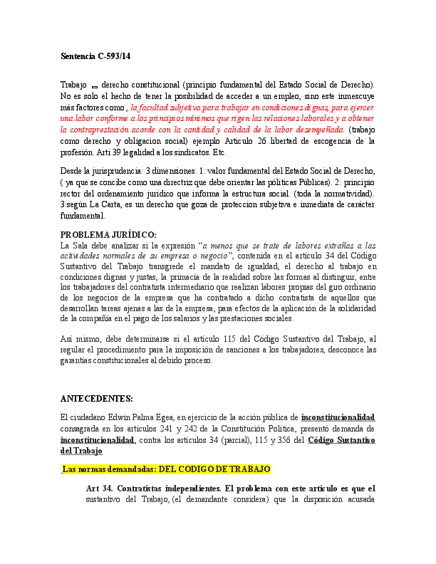 (DOC) Sentencia C-593/14