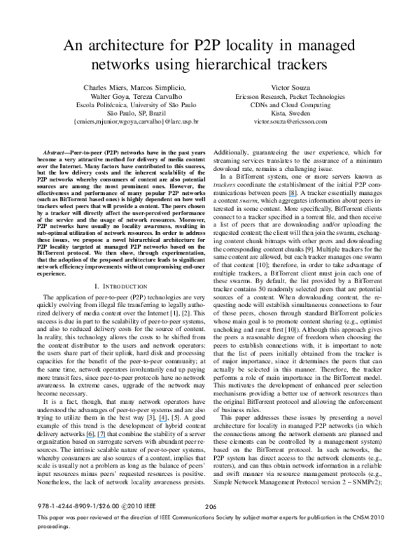 (PDF) An architecture for P2P locality in managed networks using ...
