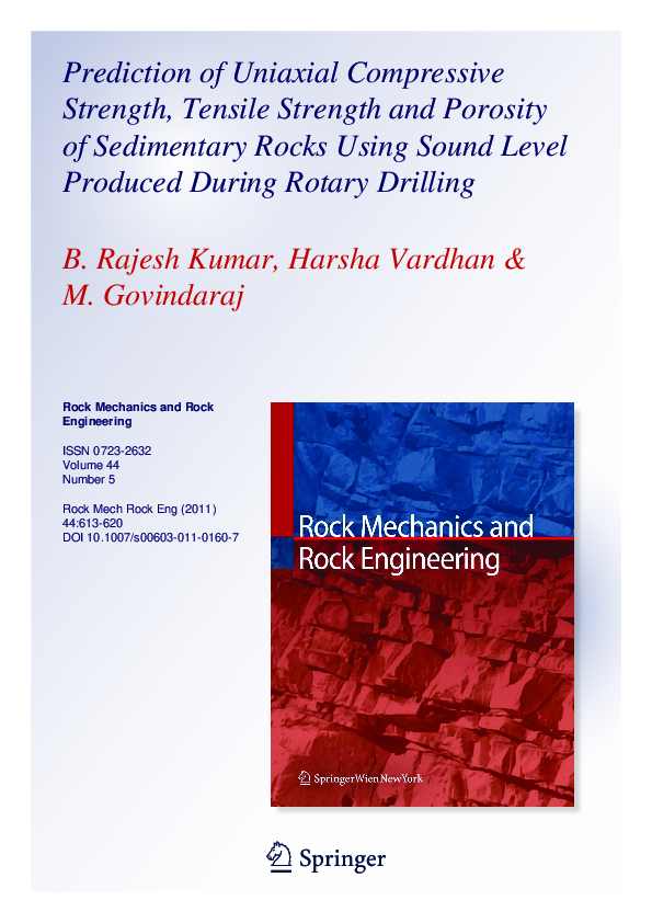(PDF) Prediction of Uniaxial Compressive Strength, Tensile Strength and ...