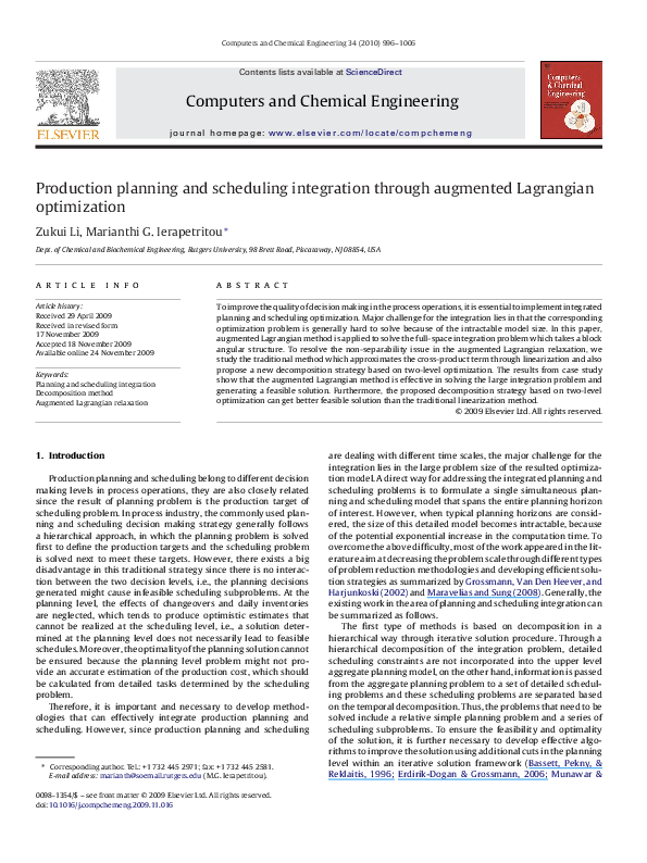  pdf production planning and scheduling integration through augmented