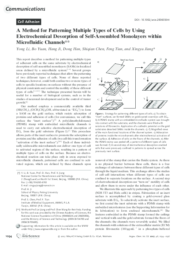(PDF) A Method for Patterning Multiple Types of Cells by Using ...