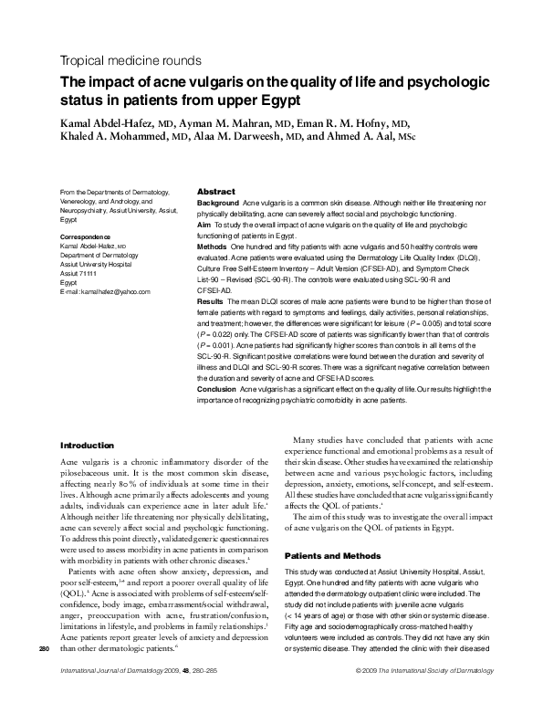 Positive effects of acne image