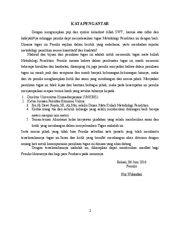 (DOC) Kata pengantar metodologi penelitian | nur wulandari - Academia.edu