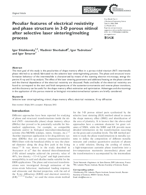 (PDF) Peculiar features of electrical resistivity and phase structure