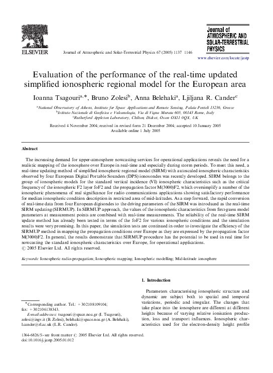 (PDF) Evaluation of the performance of the real-time updated simplified ...