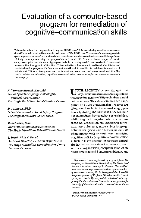 (PDF) Evaluation of a computer-based program for remediation of ...