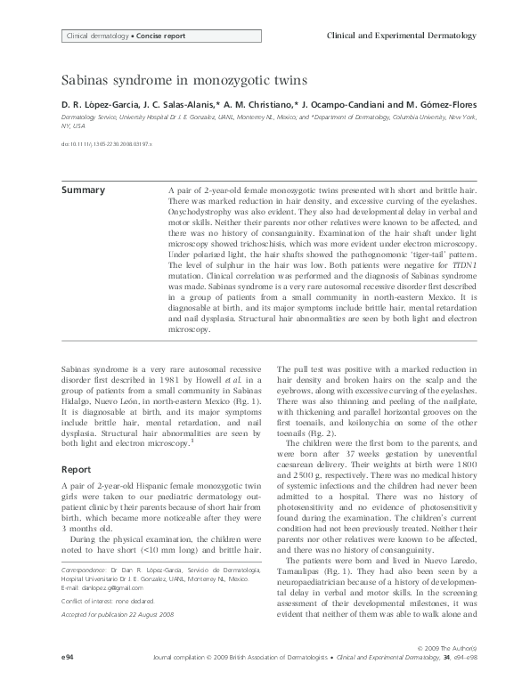 (PDF) Sabinas syndrome in monozygotic twins César López García