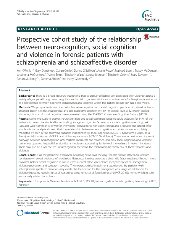(PDF) Prospective cohort study of the relationship between neuro ...