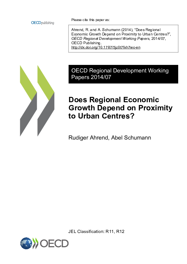 (PDF) Does Regional Economic Growth Depend on Proximity to Urban Centres?
