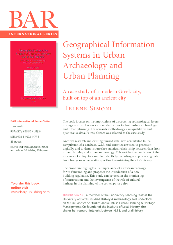 (PDF) Geographical Information Systems in Urban Archaeology and Urban ...