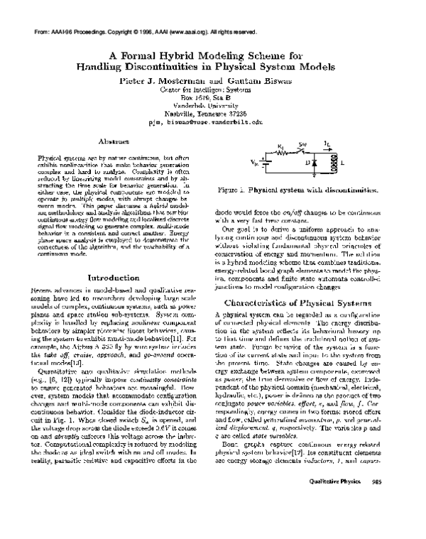 (PDF) A formal hybrid modeling scheme for handling discontinuities in ...