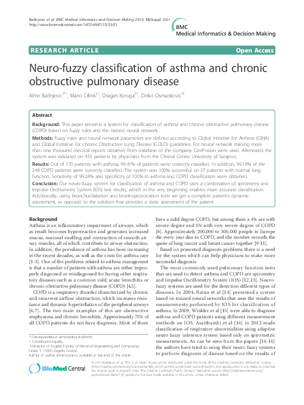 (PDF) Neuro-fuzzy classification of asthma and chronic obstructive ...