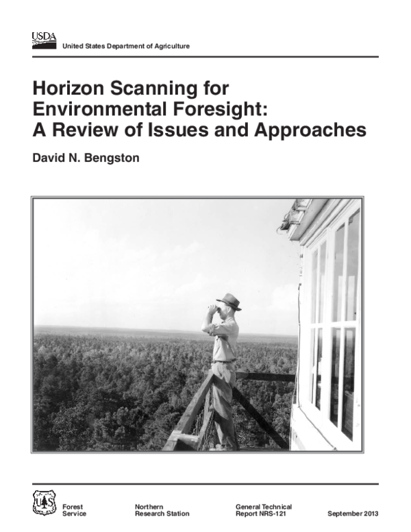(PDF) Horizon scanning for environmental foresight: a review of issues ...
