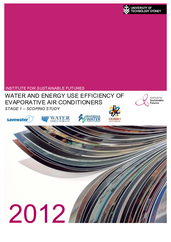 (PDF) Water and energy use efficiency of evaporative air conditioners