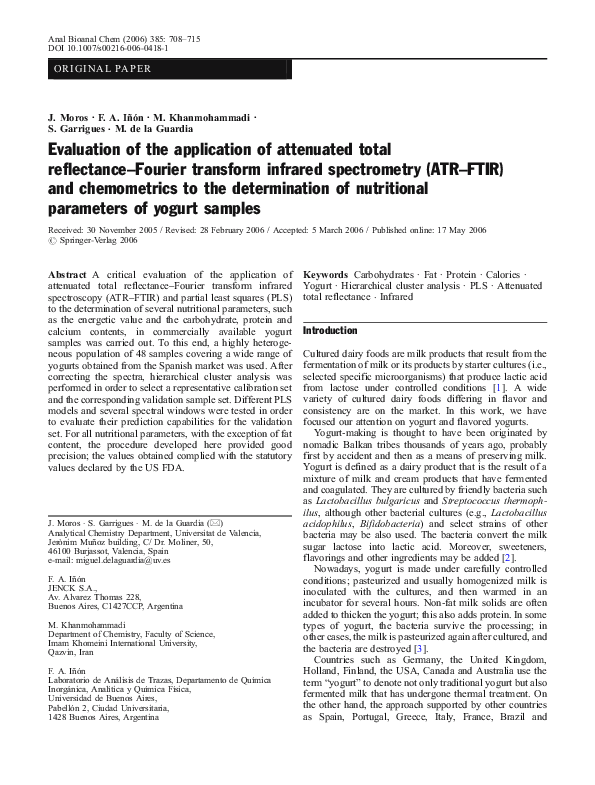 (PDF) Evaluation of the application of attenuated total reflectance ...