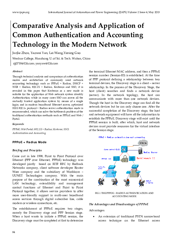 (PDF) Comparative Analysis and Application of Common Authentication and ...