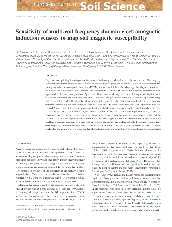 (PDF) Sensitivity of multicoil frequency domain