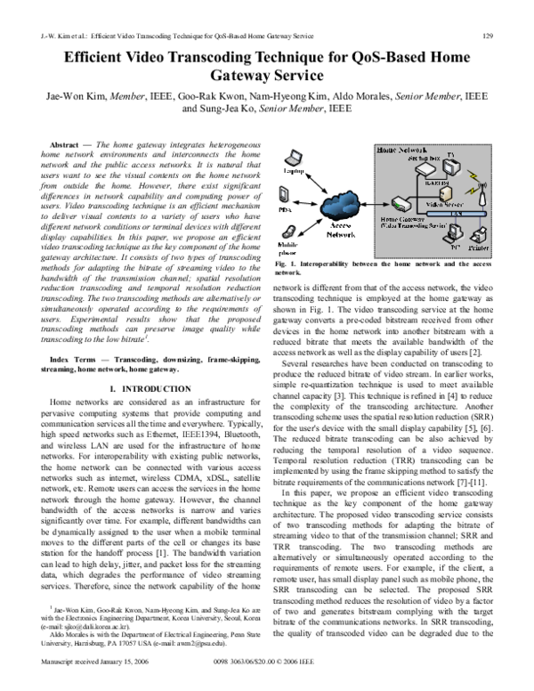 (PDF) Efficient video transcoding technique for QoS-based home gateway ...