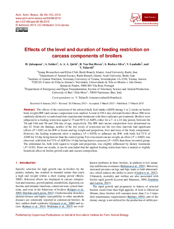 (PDF) Effect of Different Levels of Lcarnitine and LysineMethionine