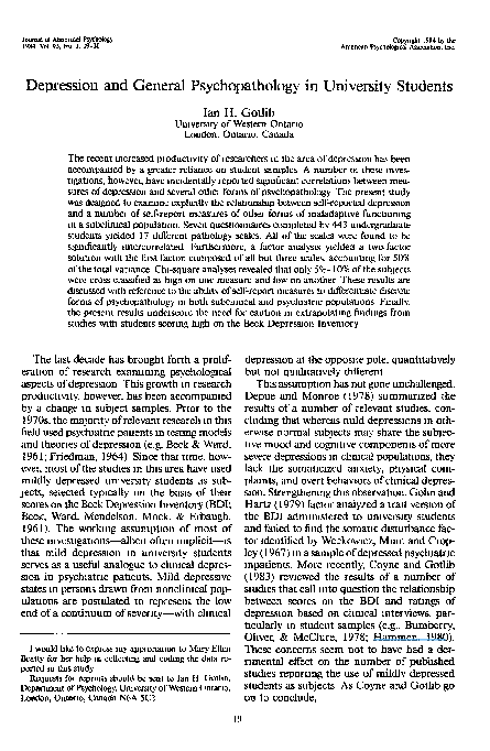 Abnormal psychology depression essay 07 picture