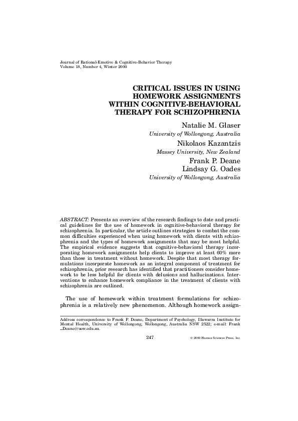 Cognitive homework assignments image