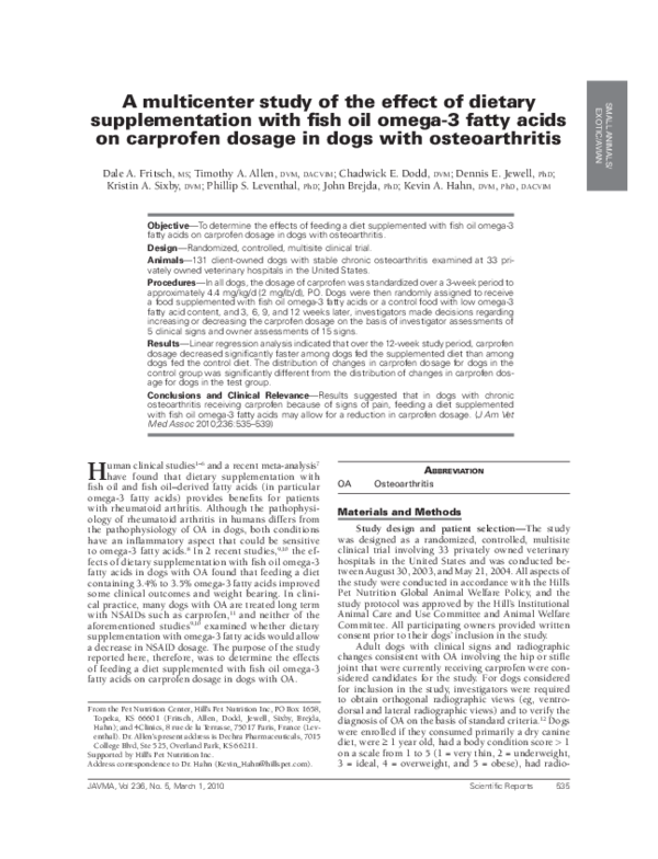 (PDF) A multicenter study of the effect of dietary supplementation with