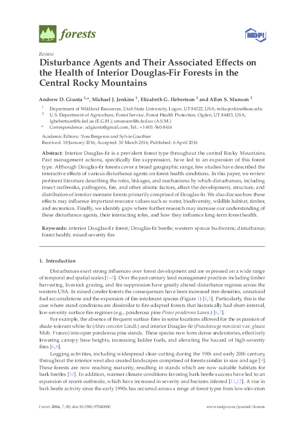 (PDF) Disturbance Agents and Their Associated Effects on the Health of ...