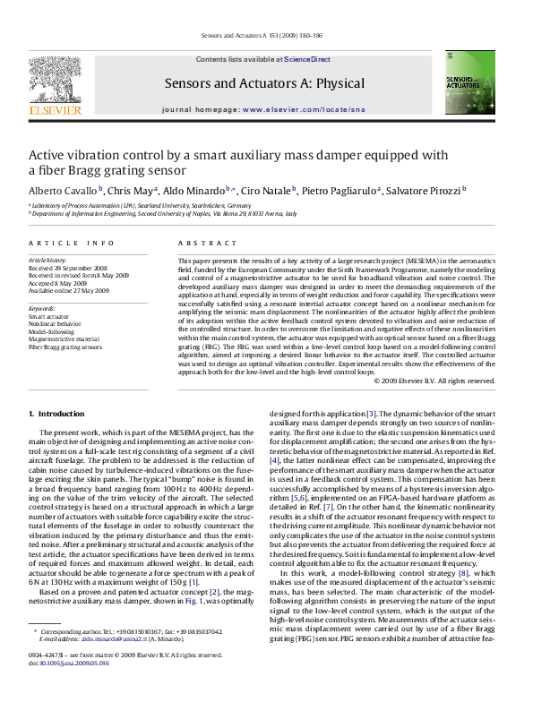 (PDF) Active vibration control by a smart auxiliary mass damper ...