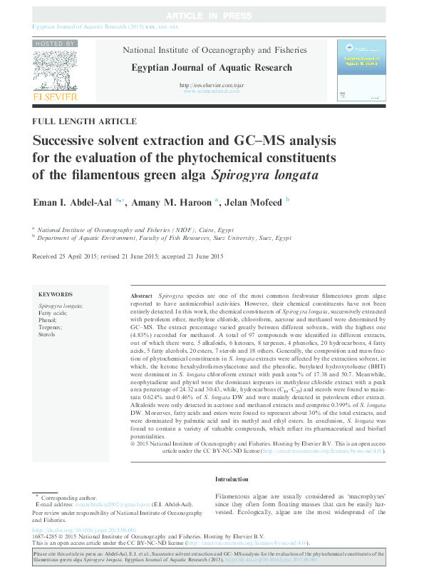 (PDF) Successive solvent extraction and GC–MS analysis for the ...