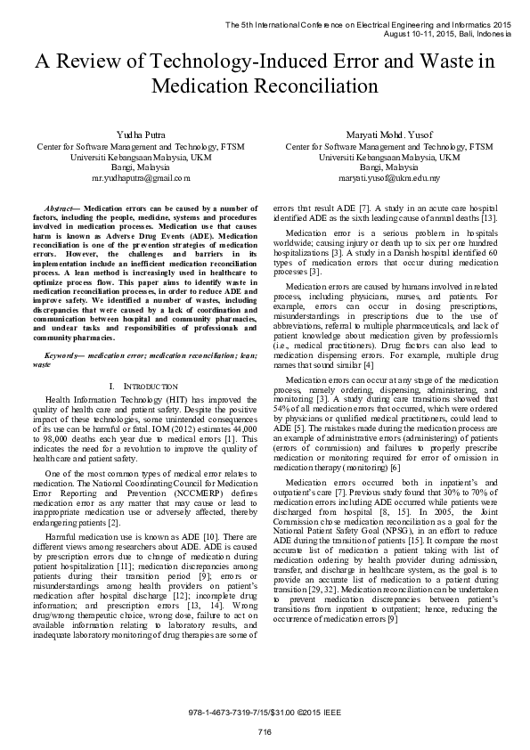 Medication reconciliation essay image