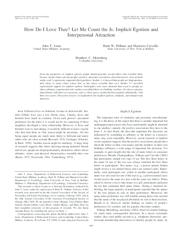 Which of the following is an example of implicit egotism quizlet image