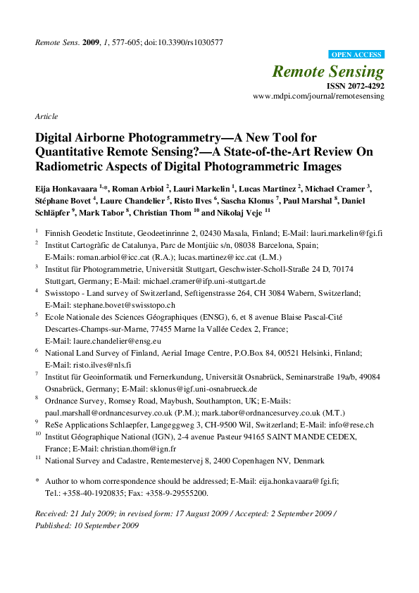 (PDF) Digital Airborne Photogrammetry---A New Tool for Quantitative ...
