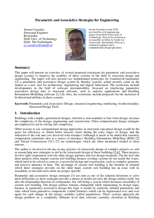(PDF) Parametric and Associative Strategies for Engineering