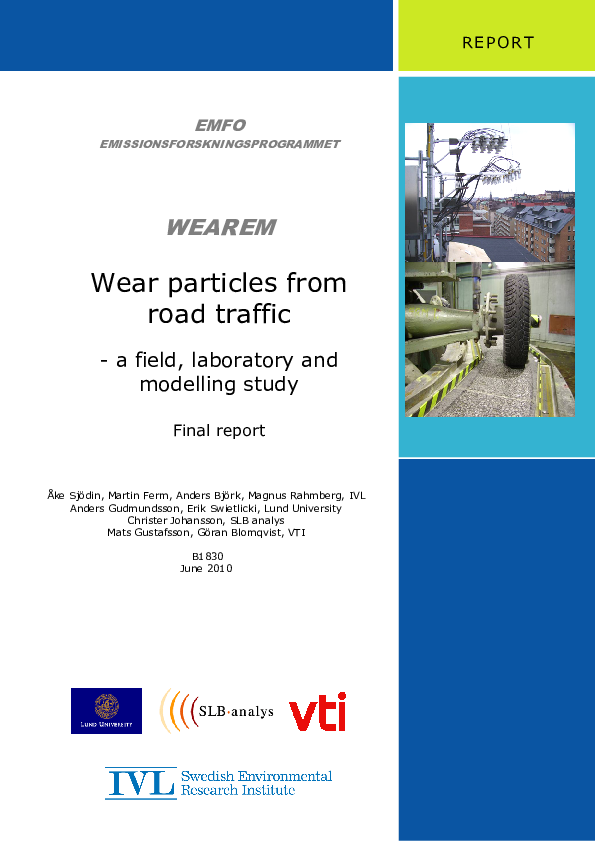 (PDF) Wear particles from road traffic