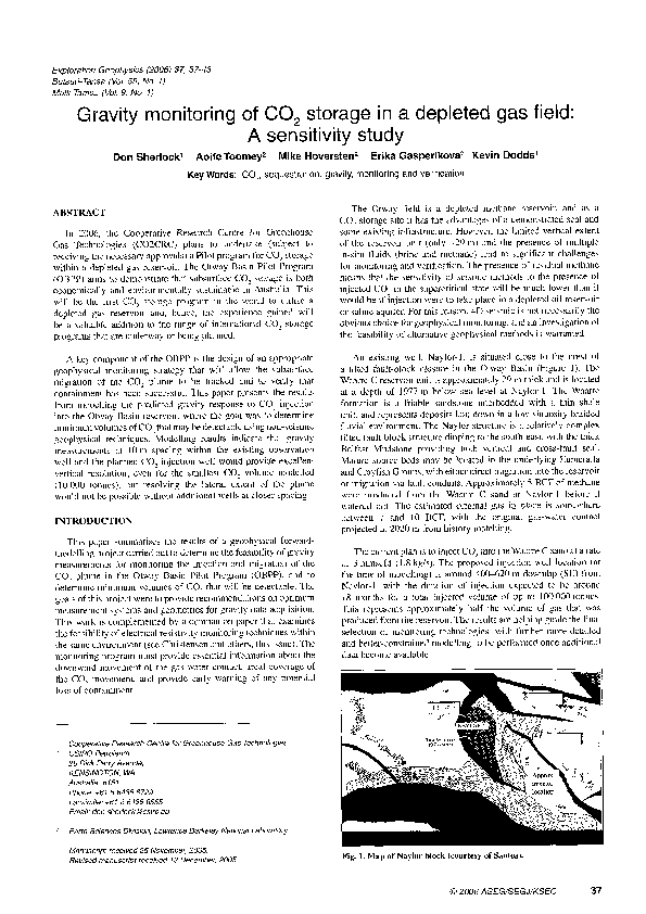 (PDF) Gravity monitoring of CO2 storage in a depleted gas field: A ...