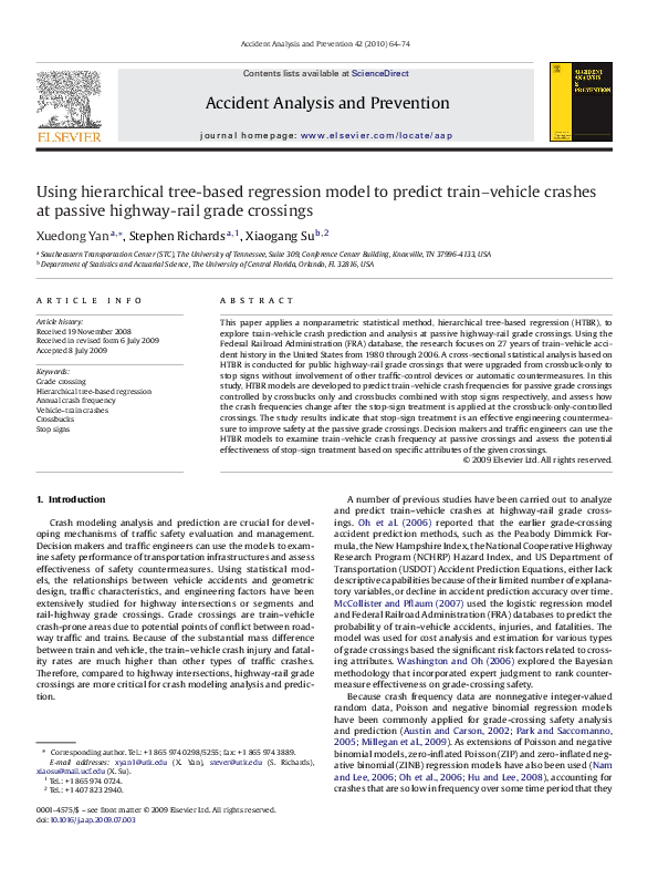  pdf using hierarchical tree based regression model to predict train